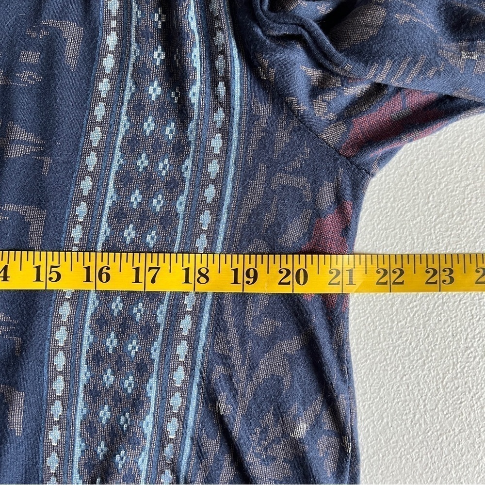 Lucky Brand Women's Blouse Boho Embroidered Bell sleeve High Low Hem Size Small - Picture 10 of 11